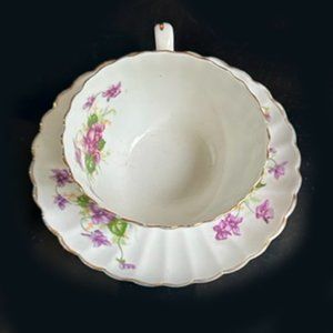 Vintage Radfords Bone China Floral Teacup & Saucer